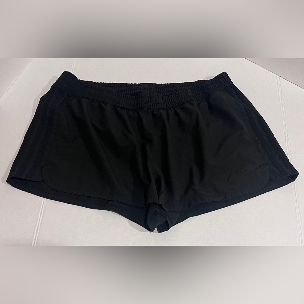 Adidas Areoready Women's Athletic Black Shorts/Logo Breathable Elastic Waist XL